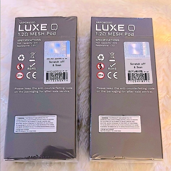 NEW/SEALED! 🚬💨 2 BLACK VAPORESSO LUXE Q 1.2 ELECTRONIC CIGARETTE VAPE PODS - 2ml - Picture 2 of 3